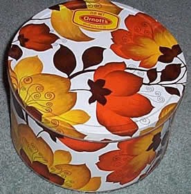 Arnott's 'Autumn Leaves', round, 2 lb. Biscuit Tin, c.1975 *
