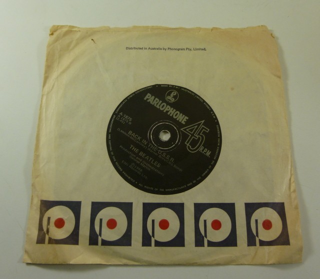 Beatles 'Twist and Shout' and 'Back In The USSR', Single Record, c.1964 ...