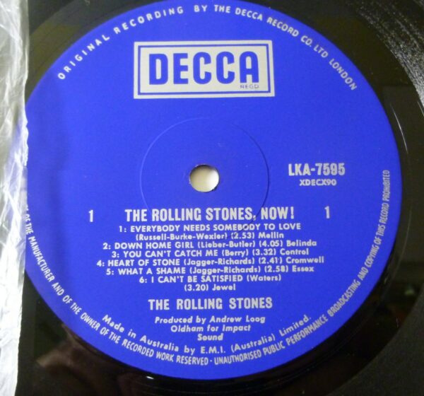 * Rolling Stones 'THE ROLLING STONES, NOW', mono LP Record, AU c.1965 *