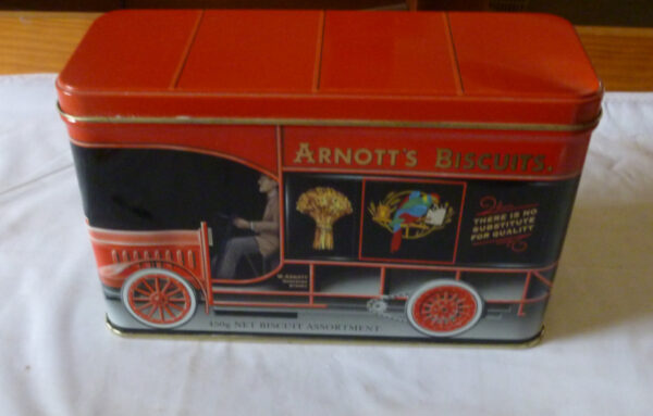 vintage Arnott's 'RED TRUCK' SA:001, 450g. Biscuit Tin, c.1998 - Image 3