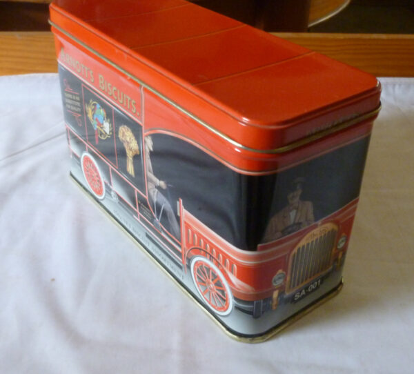 vintage Arnott's 'RED TRUCK' SA:001, 450g. Biscuit Tin, c.1998