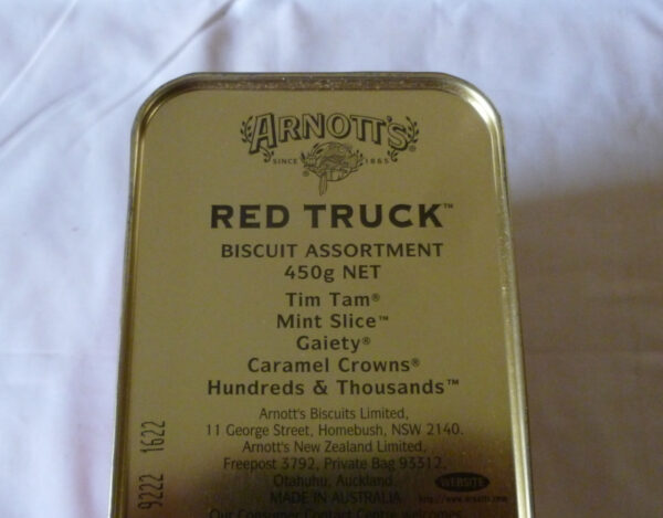 vintage Arnott's 'RED TRUCK' SA:001, 450g. Biscuit Tin, c.1998 - Image 7