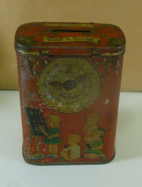 Arnott's 'Money Box Series', rect., 5 ozs. ZU-ZU Biscuits Tin, c.1910 *
