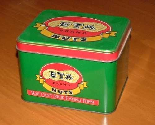 ETA NUTS 'You Can't Stop Eating Them', rect. Nuts Tin