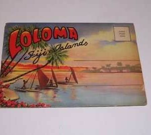 'LOLOMA, Fiji Islands' Souvenir fold-out Postcards x 16, c.1950's