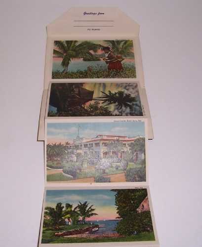 'LOLOMA, Fiji Islands' Souvenir fold-out Postcards x 16, c.1950's