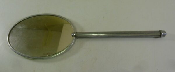 Hand Mirror, in plated metal frame