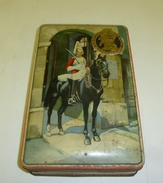 GRAY DUNN 'Changing of The Guard', rect. Biscuit Tin