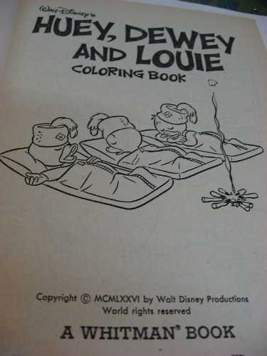 Walt Disney's 'HUEY, DEWEY and LOUIE', Colouring Book, c.1976 -