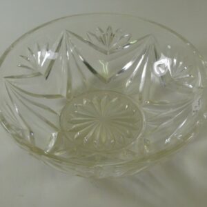 Fruit Bowl, Deco, 18 cm diam., in depression clear cut-glass
