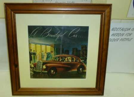 Wolseley, 1950's Saloon, framed Advertising Print, c.1950's