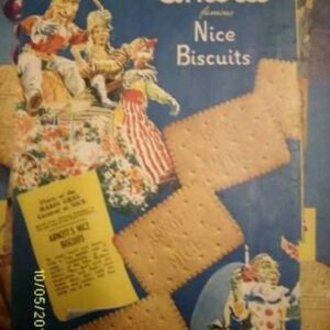 arnott's 'Nice Biscuits', vintage, original magazine advert., c.1953