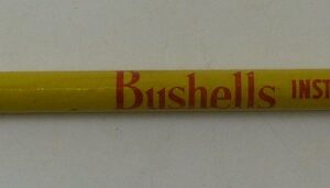 Bushells 'INSTANT COFFEE', red on yellow, Advertising Pencil