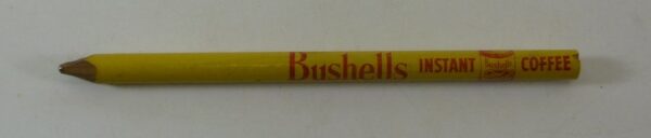 Bushells 'INSTANT COFFEE', red on yellow, Advertising Pencil