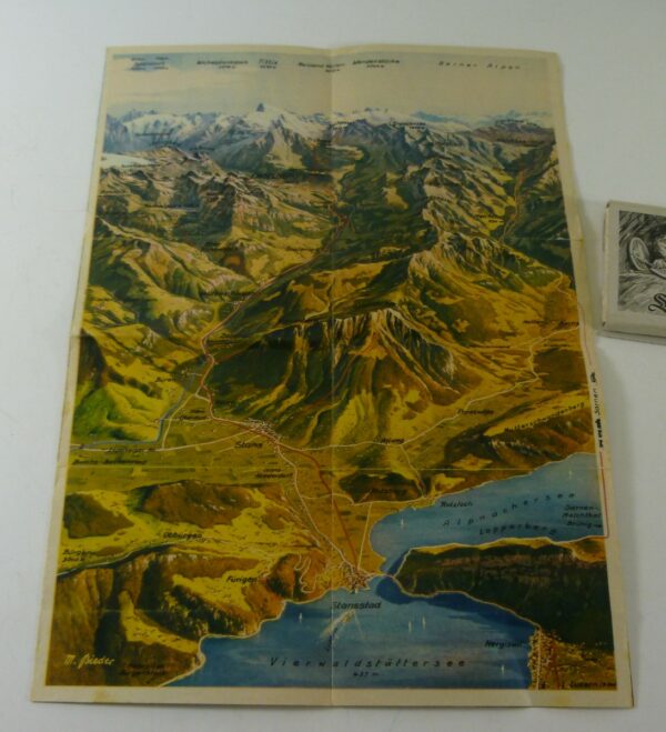 Postcards of Luzern (Lucerne), Switzerland, fold-out pocket-size x 12