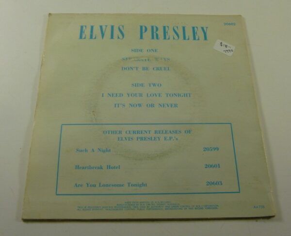 ELVIS Presley 'IT'S NOW OR NEVER', 45 rpm EP Record, on RCA label