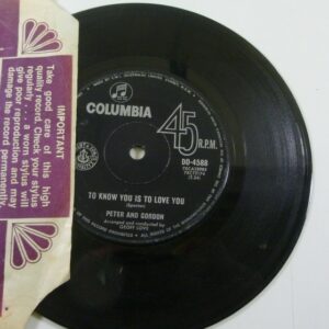 Peter and Gordon 'To Know You Is To Love You', 45 rpm Single Rec