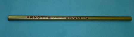 'ARNOTT'S famous BISCUITS', red on gold, Advertising Pencil