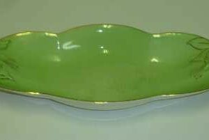 Royal Winton 'Tiger Lily', green, long elliptical Sandwich Plate