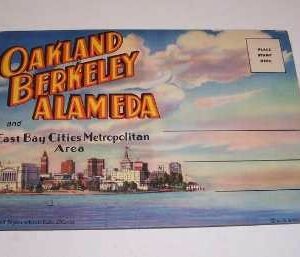 'OAKLAND, BERKELEY and ALAMEDA, California', fold-out Postcards x 18
