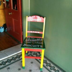 Arnott's Courtesy Advertising Chair, in timber, c.1940's - fully restored