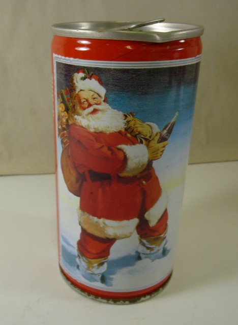 'Coca-Cola Santa Claus', set of 3, 375 ml. Drink Cans, in tin