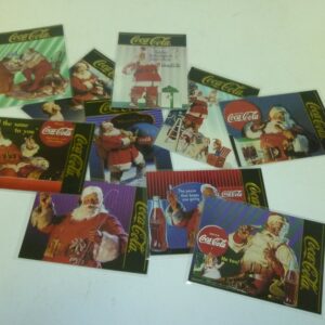 COCA-COLA Collector Cards, 'Gold Santa', Series 4, full Set of 10