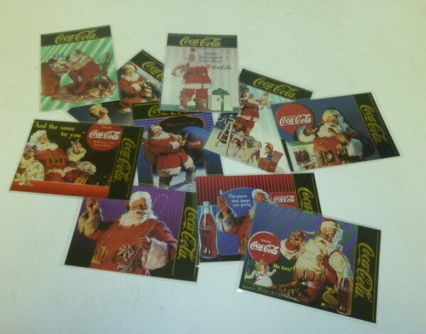 COCA-COLA Collector Cards, 'Gold Santa', Series 4, full Set of 10