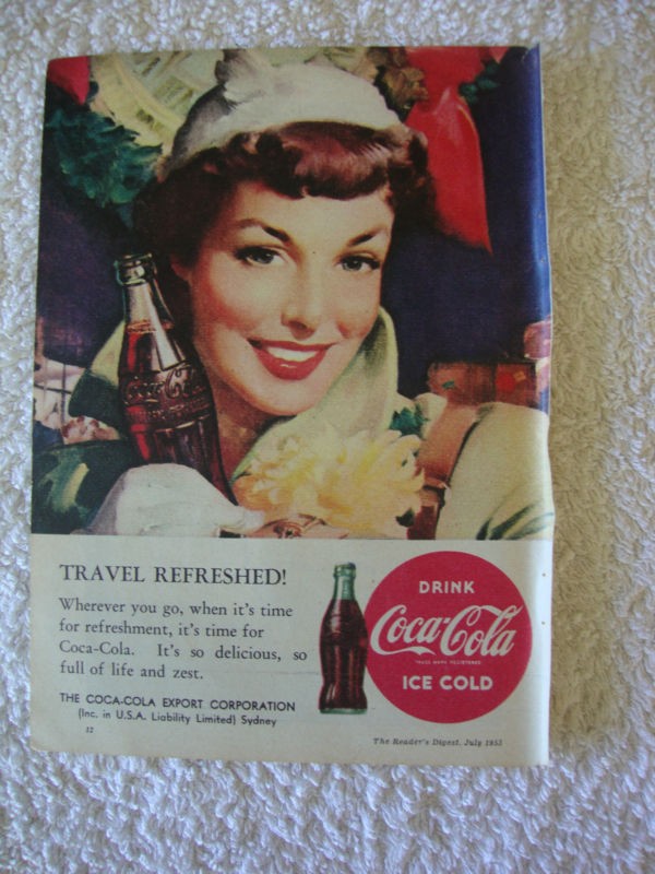 Coca-Cola 'TRAVEL REFRESHED!', original magazine Advert. c.1953