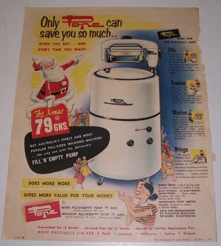 pope wringer washing machine