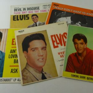 Elvis Presley 45 rpm Record, picture cover x 5