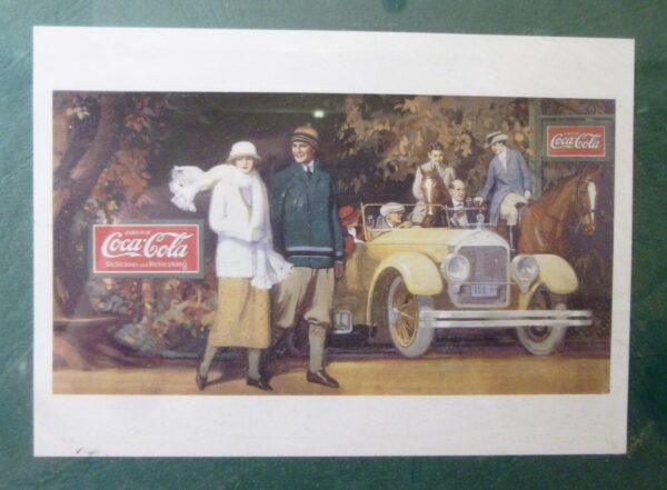 'DRINK Coca-Cola', classic advertising print, in timber frame