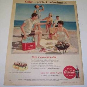 Coca-Cola 'Have a picnic-on-a-stick', original Advertisement, c.1959