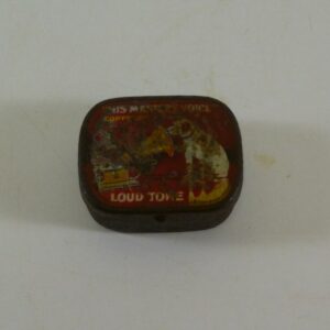 HIS MASTER'S VOICE 'LOUD TONE', red, Gramaphone Needle Tin