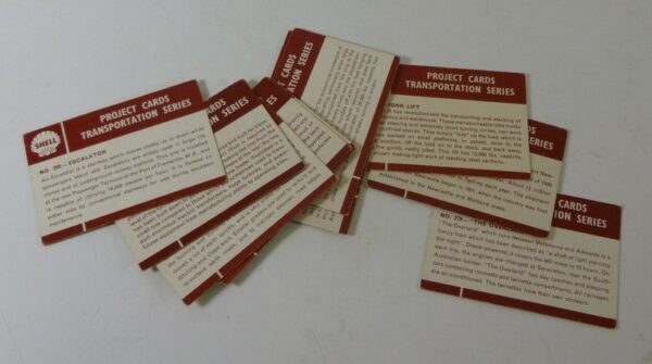 SHELL Oil Project Cards, 'Transportation Series', variety of 10
