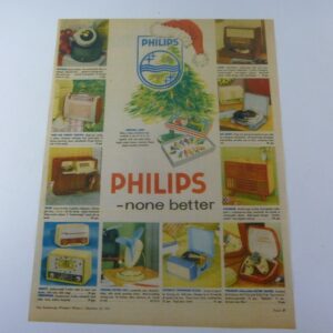 Philips Electrical Products, magazine advertisement, c.1957