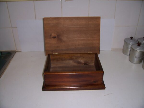 'TREASURES' Trinket Box, in stained Pine