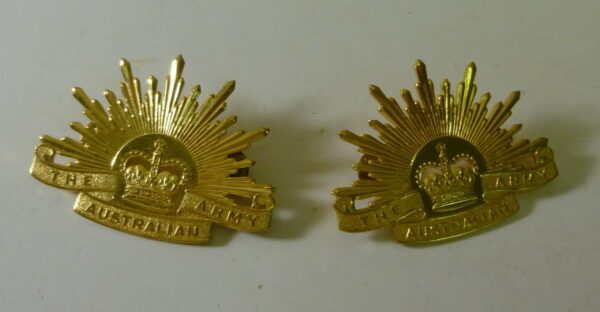 'Rising Sun', Australian ARMY Hat Badge, General Service x 2