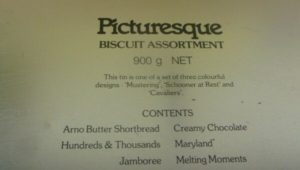 Arnott's Picturesque 'Schooner at Rest', 900g. Biscuit Tin, c.1980 * - super rare tin!