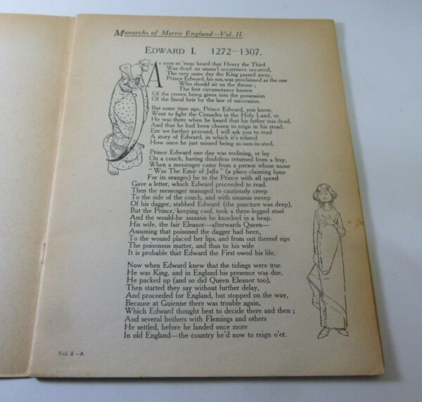 'MONARCHS of MERRIE ENGLAND', Vol. 2, Humorous s-c Book, c.1940's