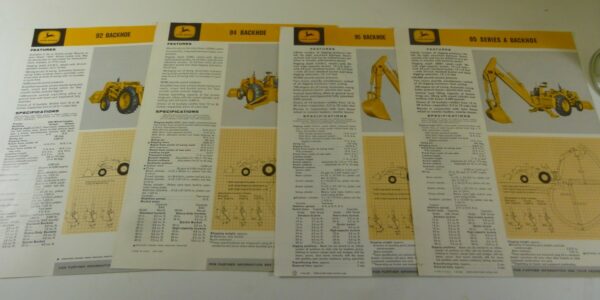 JOHN DEERE Machinery Brochure x 10, c.1970's