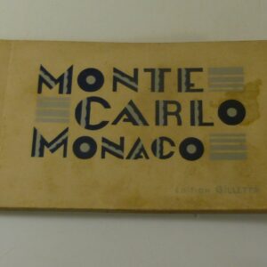 Souvenir of MONTE CARLO, MONACO, 20 Postcard images, in booklet, c.1930's