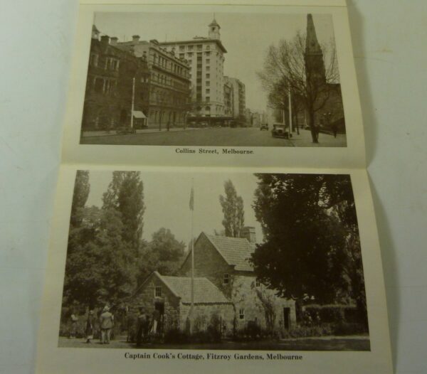 Souvenir Folder of Melbourne, vintage, 12 fold-out images, in folder, c.1920's