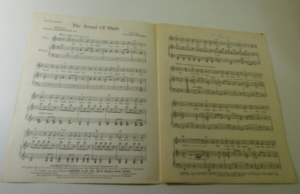 'The SOUND Of MUSIC', Sheet Music Score, c.1960's