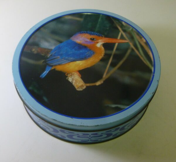 Arnott's 'Kingfisher', blue, 450g. Biscuit Tin, c.1989