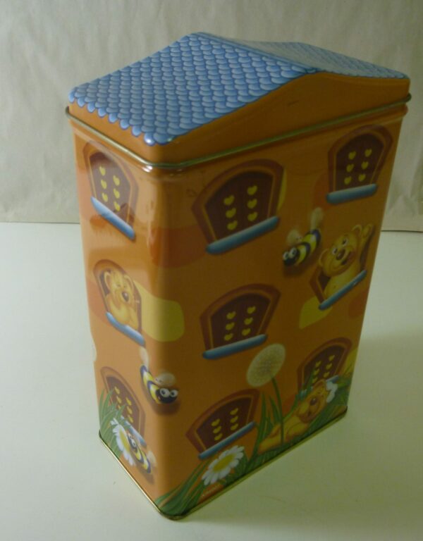 ARNOTT'S Tiny Teddy HONEY, 'Musical HOUSE', 200g. Music Biscuit Tin