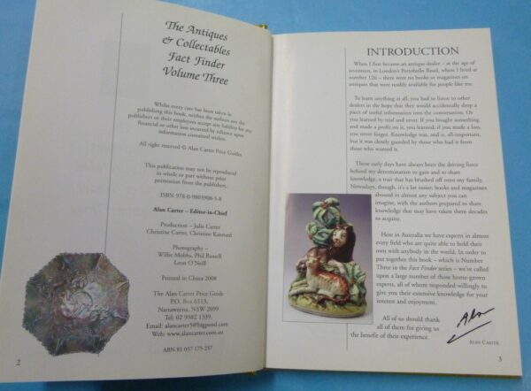 'The Antiques & Collectables Fact Finder, Volume 3', h-c Book