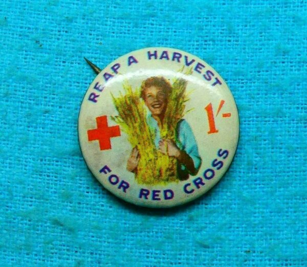 Badge - 'RED CROSS', 1/- tin-back Badge, c.1940's