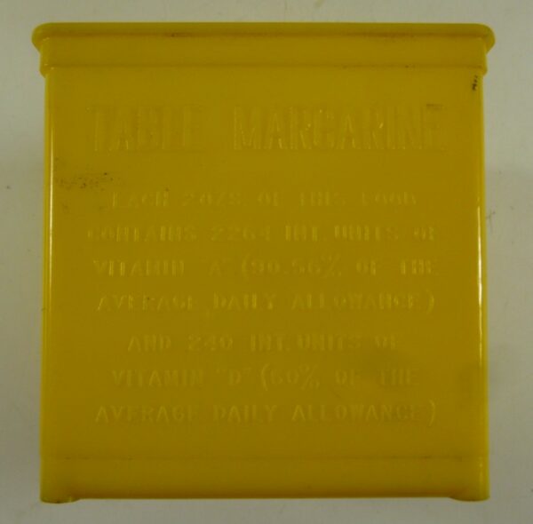 'Dixibell' Table Margarine, vintage, 1LB. Container, in various colour plastic, c.1960's x 4