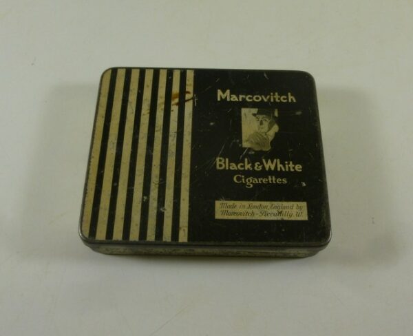 Marcovitch 'Black & White' Cigarettes (20), Cigarettes Tin